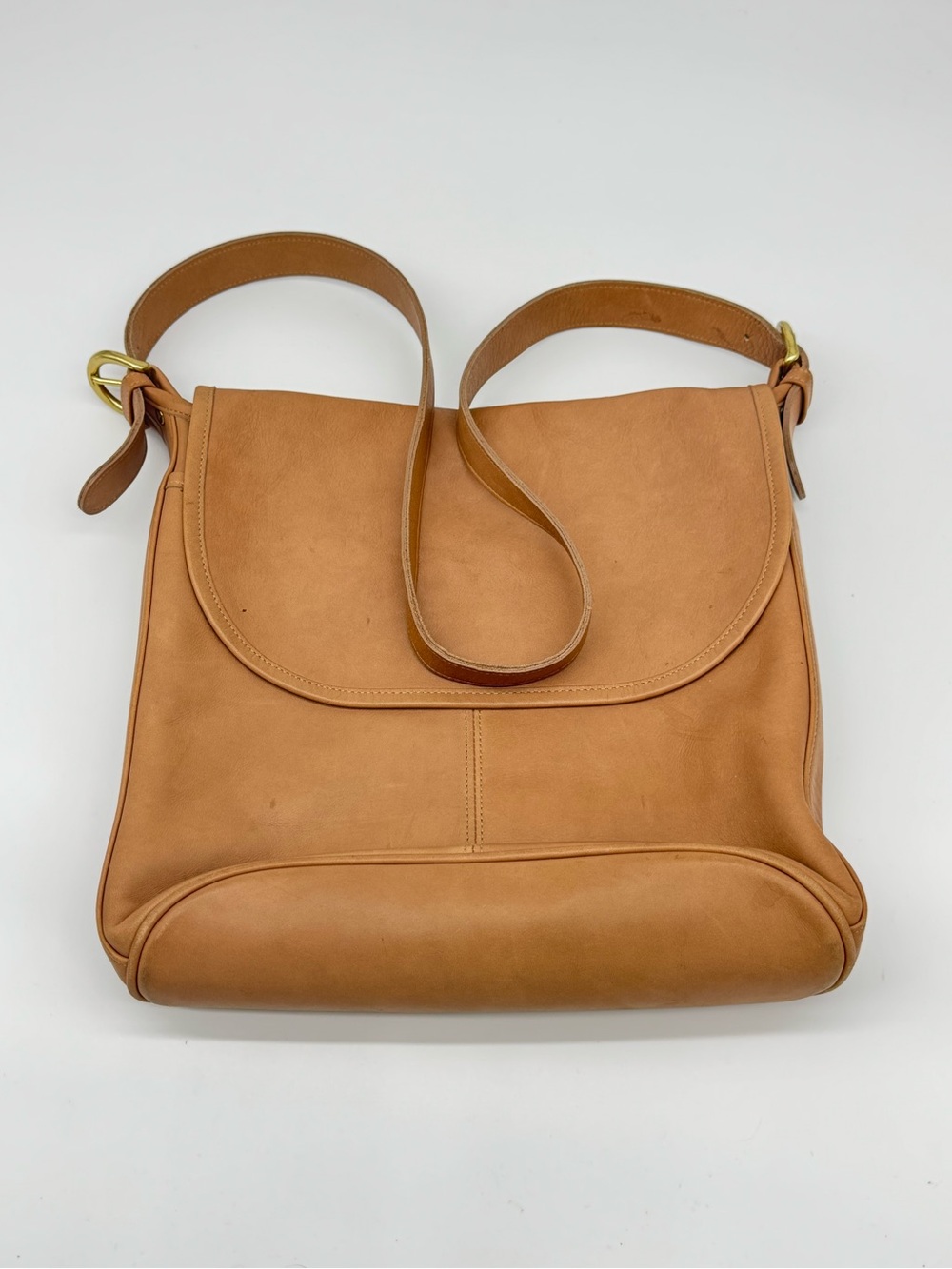 Vintage Coach bag Whitney Leather Flap Crossbody Brown Made in USA